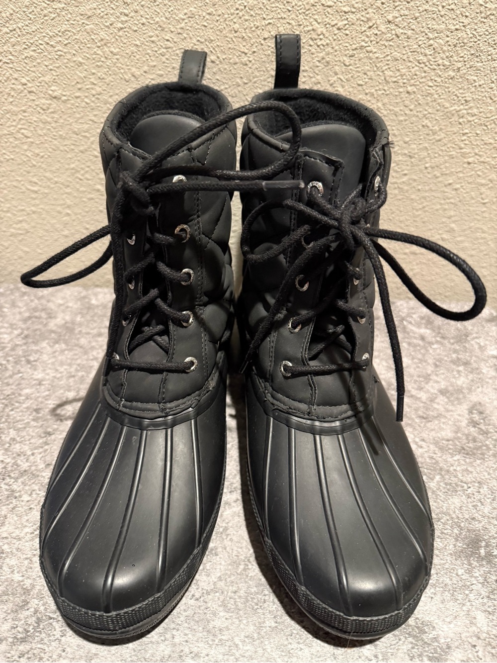 Sperry Top-Sider Gosling Duck Boot Size 9 Black Womens Lace-up Waterproof - Picture 6 of 9